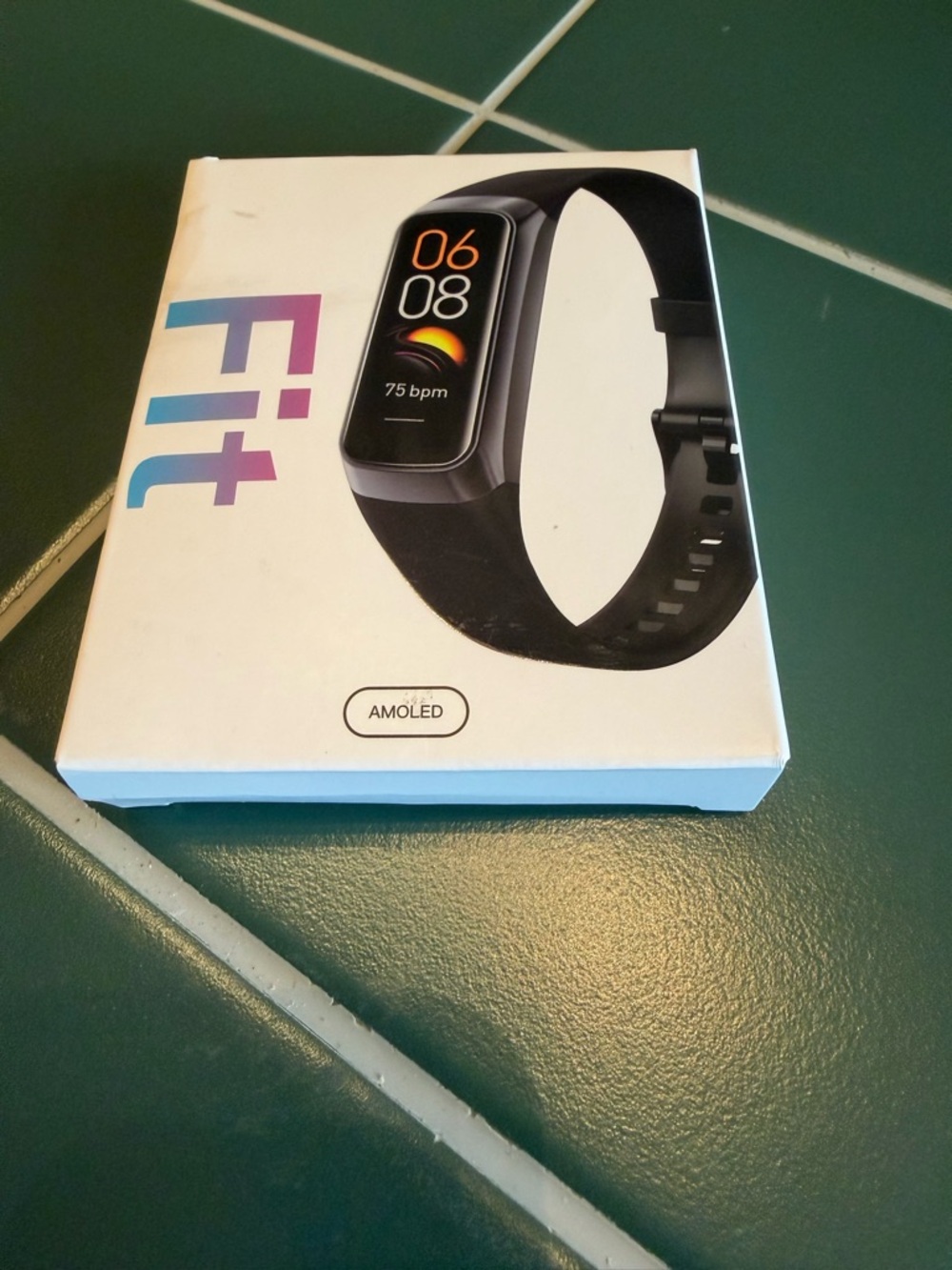 Rose Gold Fitness Tracker Smart Band with Cream Strap